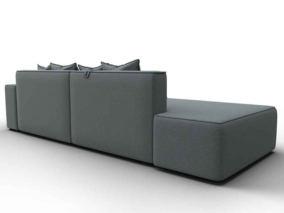 Диван угловой Лига-079 угол правый (амур 07 серый)