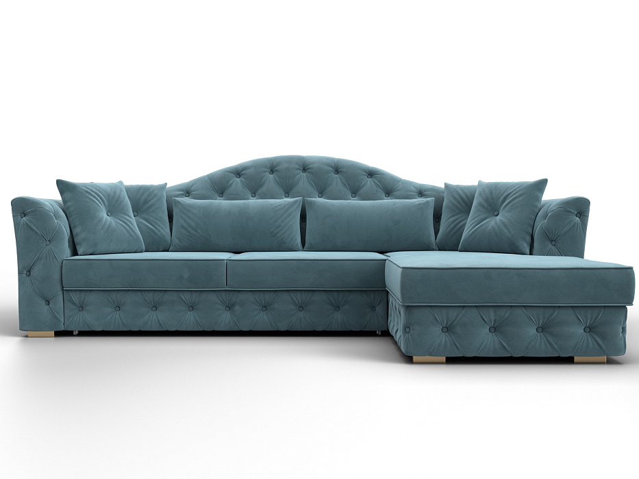 Диван угловой Артис правый угол (seven 113 бирюзовый)
