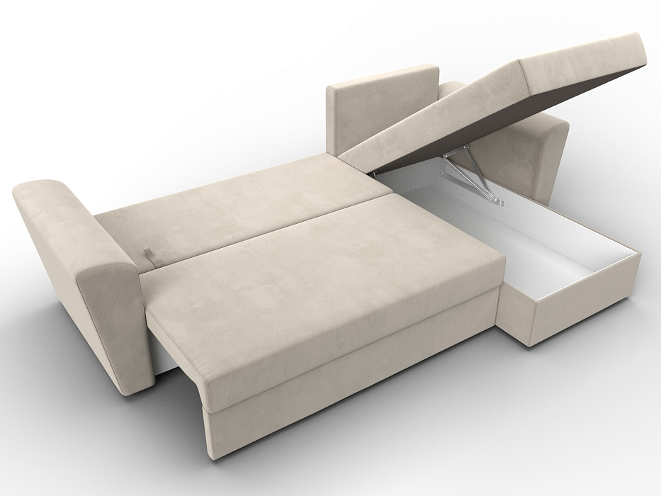 Диван угловой Амстердам Лайт правый угол (бежевый)