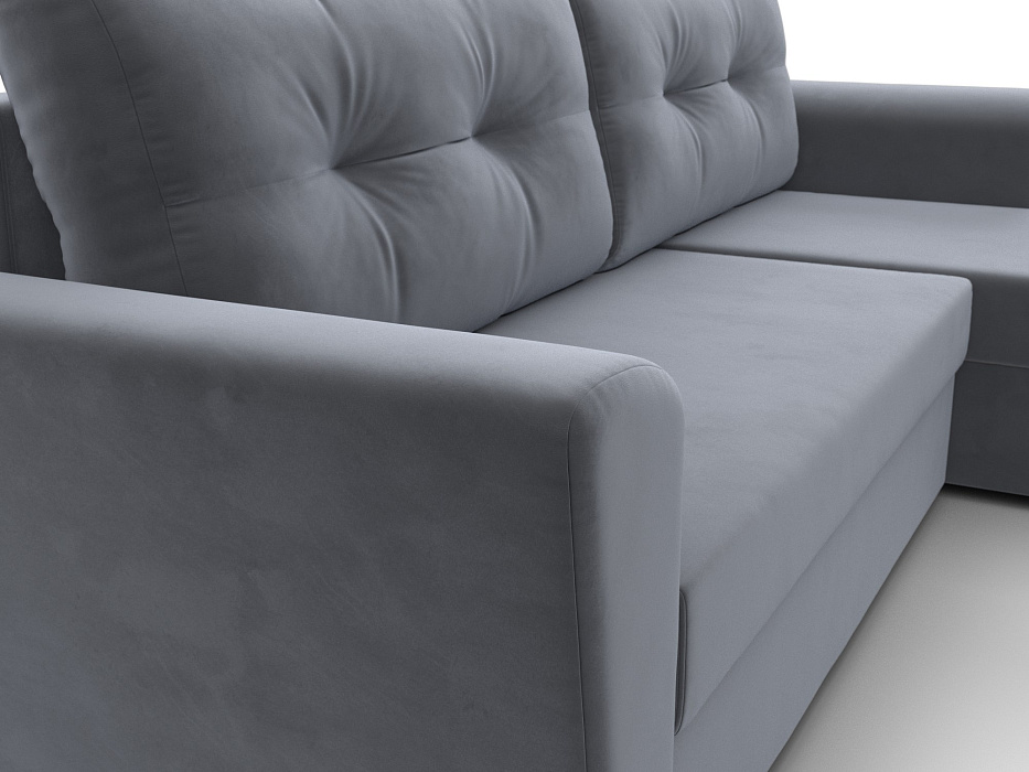 Диван угловой Амстердам Лайт правый угол (seven 17 серый)