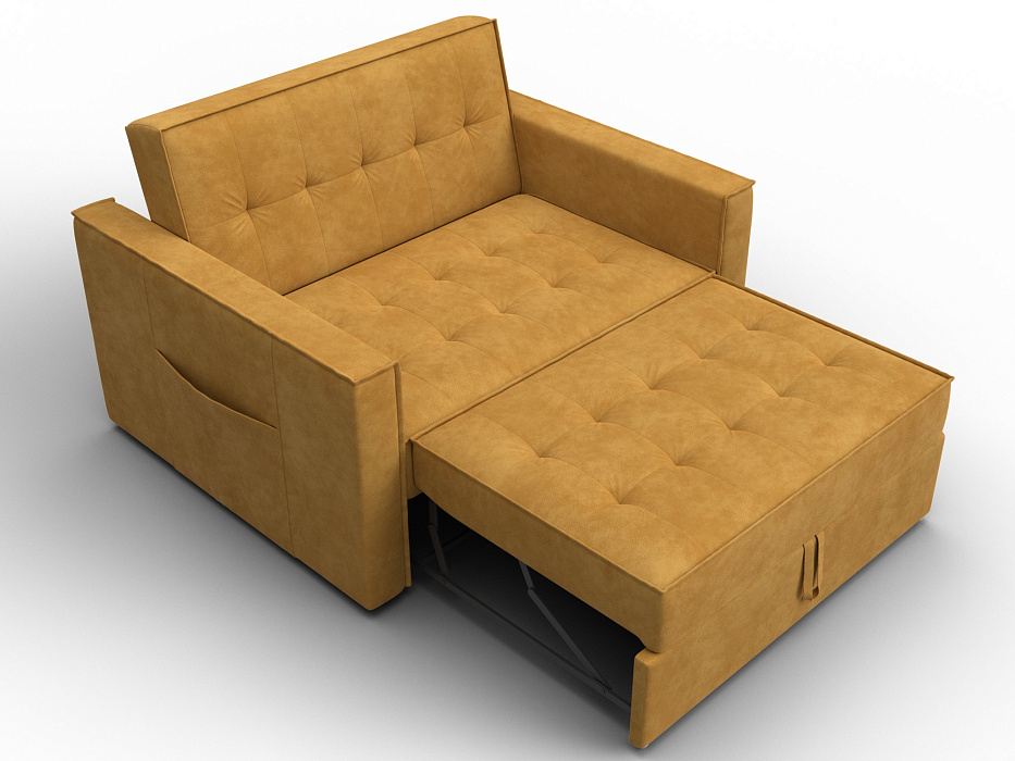 Диван прямой Лига-104 (140) (brut 10 желтый)