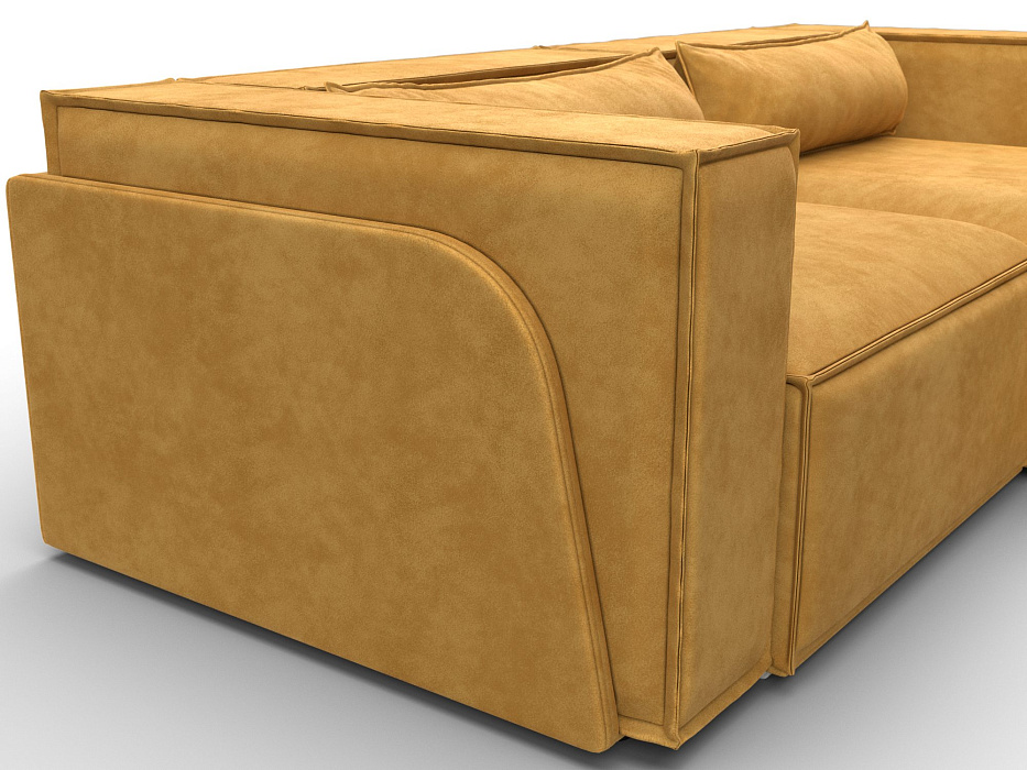 Диван угловой Лига-061 угол правый (brut 10 желтый)
