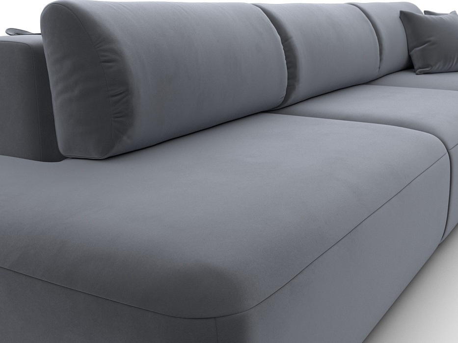 Диван угловой Лига-036 НПБ Модерн Лонг правый угол (seven 17 серый)