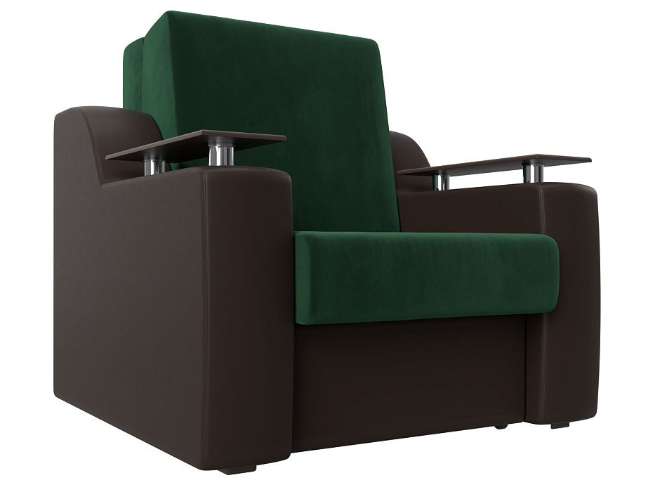 Кресло-кровать Сенатор 60 (зеленый\коричневый)