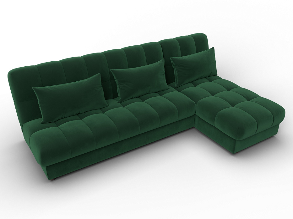 Диван угловой Лига-116 НПБ угол правый (seven 626 зеленый)