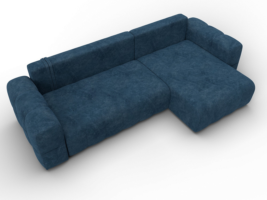 Диван угловой Лига-110 НПБ угол универсальный (brut 11 синий)