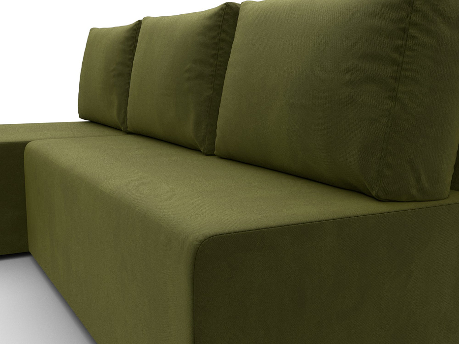 Диван угловой Поло левый угол (зеленый)