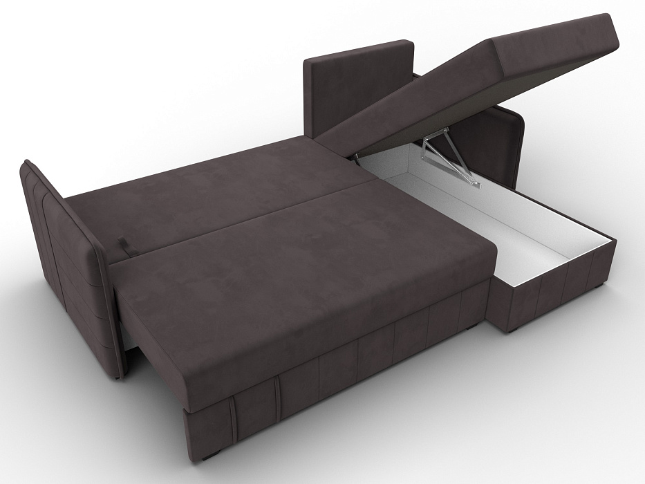 Диван угловой Слим угол универсальный (коричневый)