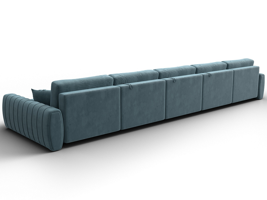 Диван П-образный Лига-057 НПБ МегаЛонг (seven 113 бирюзовый)