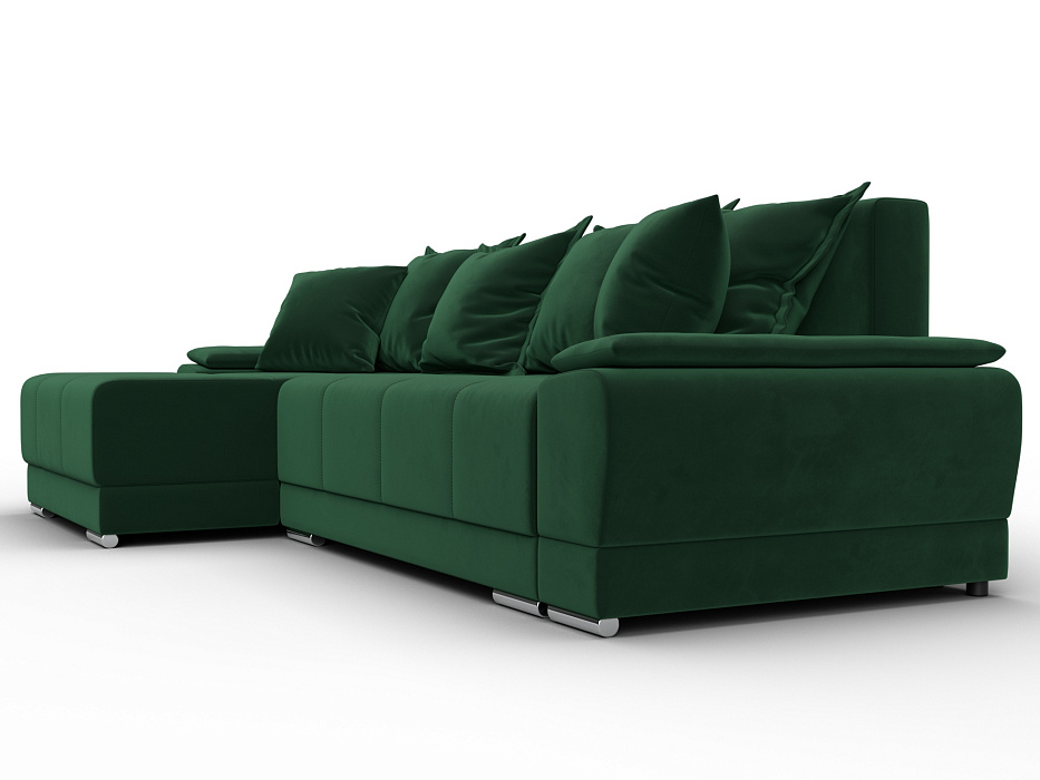 Диван угловой Лига-119 угол левый (seven 626 зеленый)