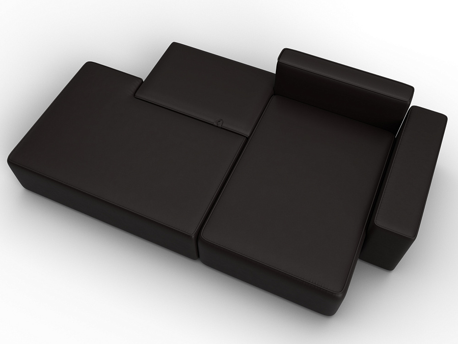 Диван угловой Лига-079 угол правый (grifon 12 коричневый)