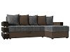 Угловой диван Венеция правый угол (серый\коричневый цвет)