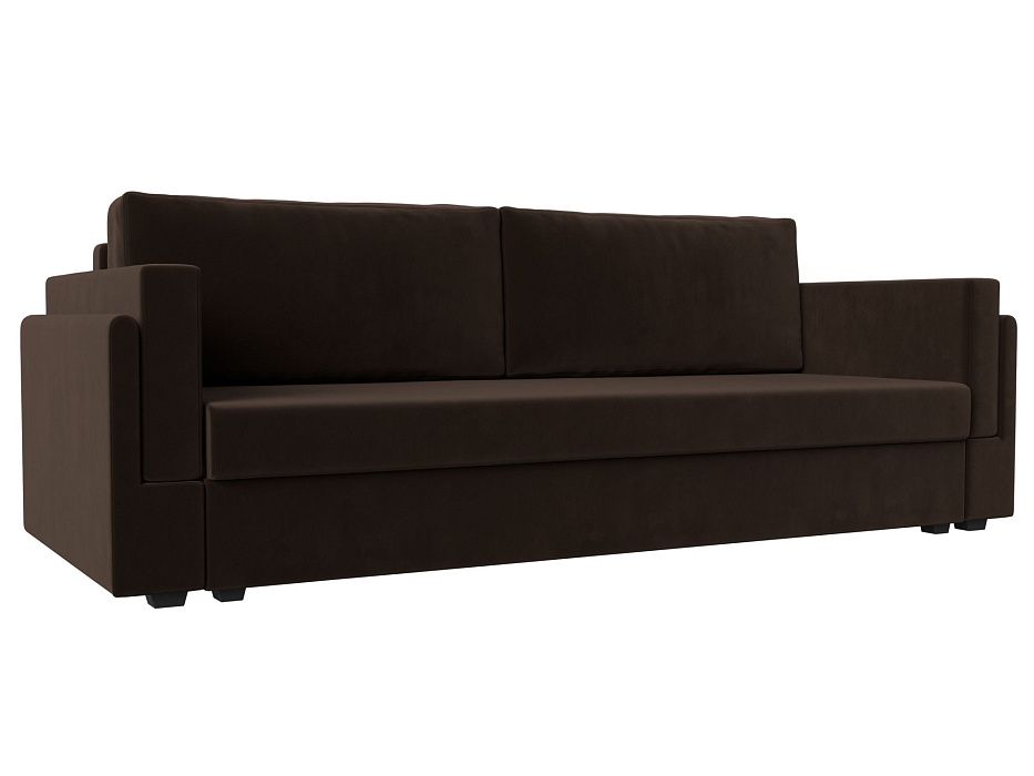 Прямой диван Лига-007 (коричневый цвет)