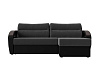 Угловой диван Форсайт правый угол (серый\черный цвет)