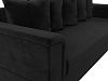 Прямой диван Лига-005 (черный цвет)