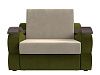 Прямой диван Меркурий 100 (бежевый\зеленый цвет)
