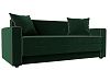 Прямой диван Лига-012 (зеленый\коричневый цвет)