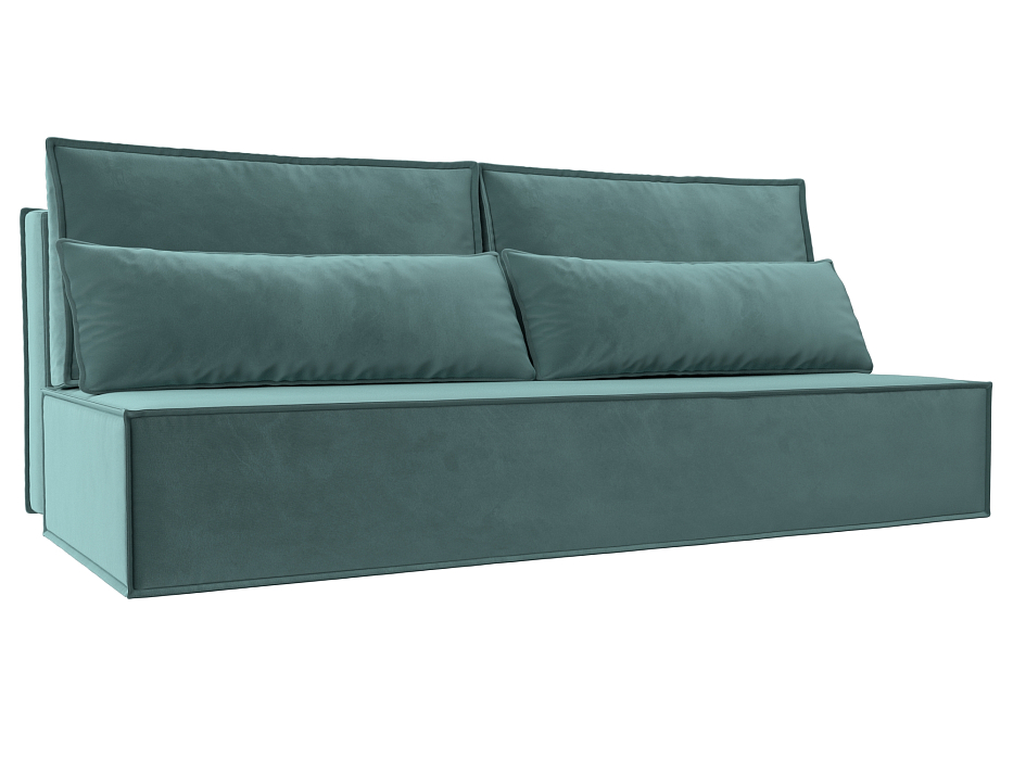 Прямой диван Фабио (бирюзовый цвет)
