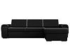 Угловой диван Лига-025 правый угол (черный\белый цвет)