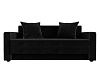 Прямой диван Лига-012 (черный\серый цвет)