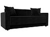 Прямой диван Лига-012 (черный цвет)