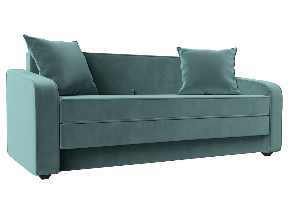 Прямой диван Лига-013 (бирюзовый цвет)