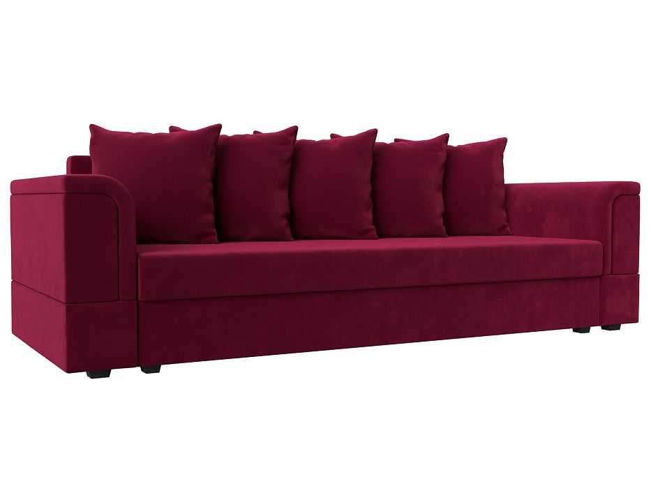 Прямой диван Лига-005 (бордовый цвет)