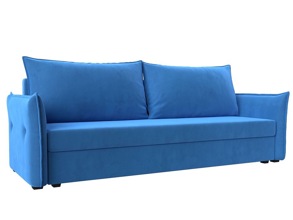 Прямой диван Лига-004 (голубой цвет)