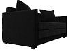 Прямой диван Лига-011 (черный цвет)