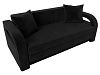 Прямой диван Лига-014 (черный цвет)