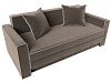 Прямой диван Лига-012 (коричневый\бежевый цвет)