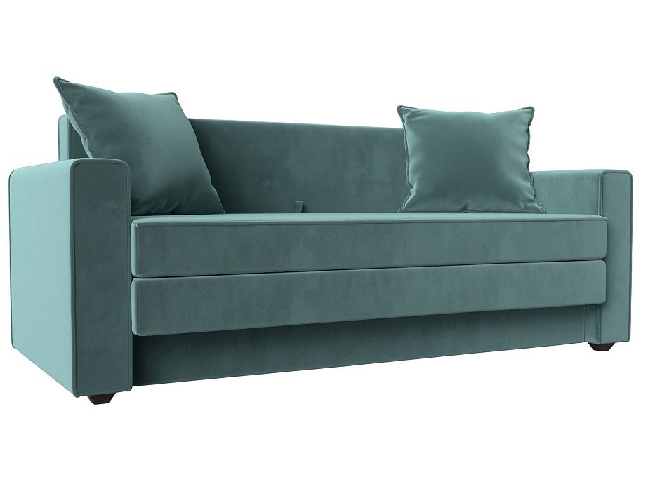 Прямой диван Лига-012 (бирюзовый цвет)