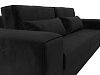 Прямой диван Лига-008 (черный)