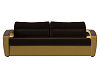 Прямой диван Форсайт (коричневый\желтый цвет)