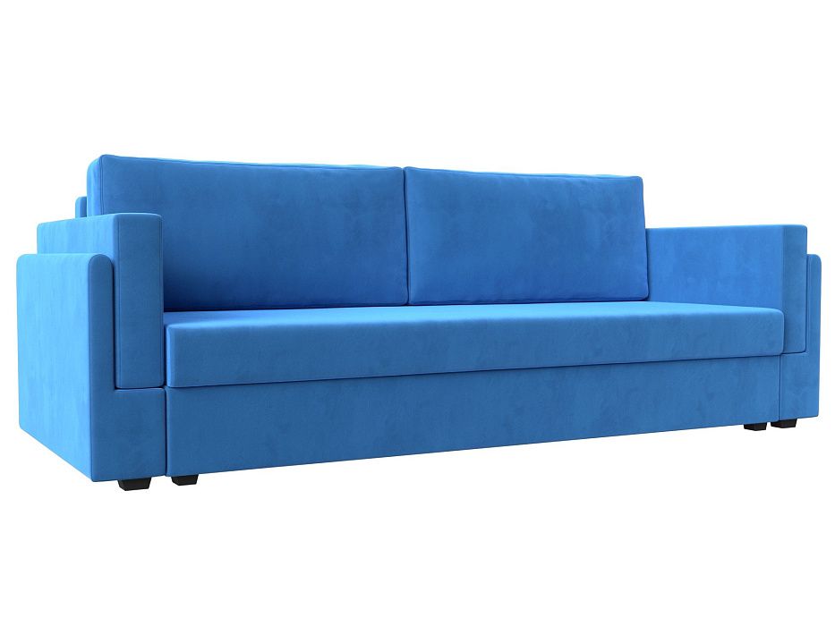 Прямой диван Лига-007 (голубой цвет)