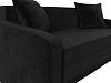 Прямой диван Лига-013 (черный цвет)