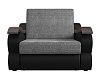 Прямой диван Меркурий 100 (серый\черный цвет)