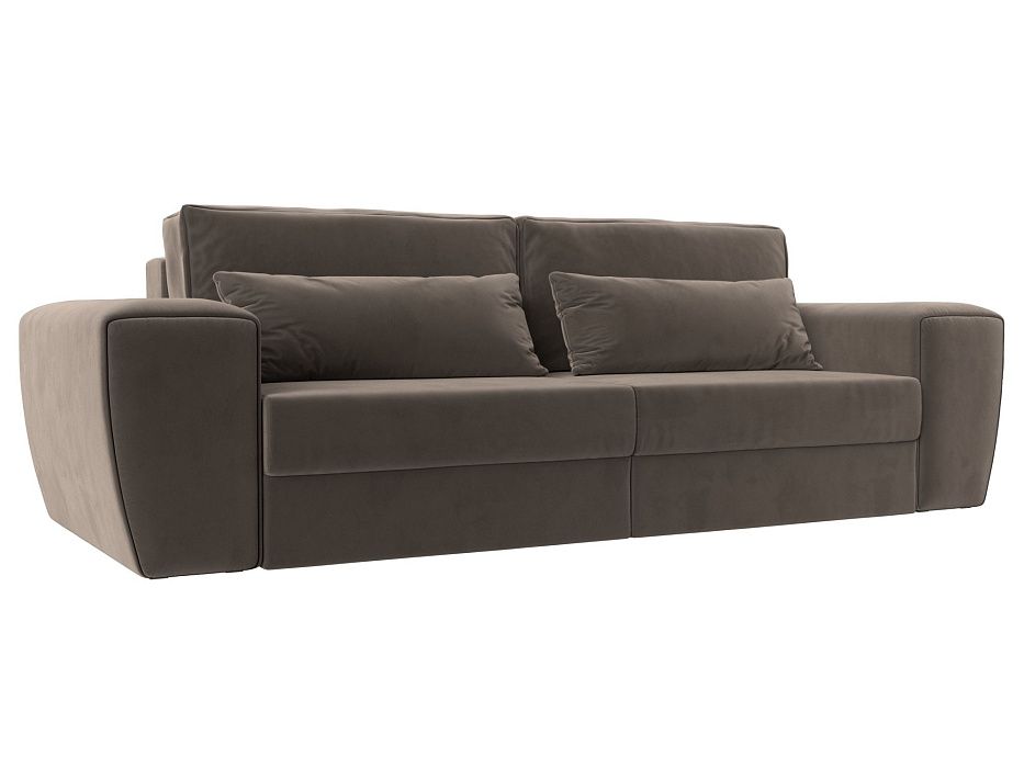 Прямой диван Лига-008 (коричневый цвет)