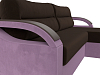 Угловой диван Форсайт правый угол (коричневый\сиреневый цвет)