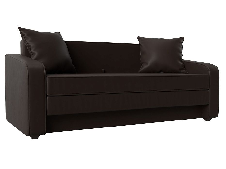 Прямой диван Лига-013 (коричневый цвет)
