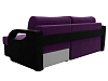 Угловой диван Форсайт правый угол (фиолетовый\черный цвет)