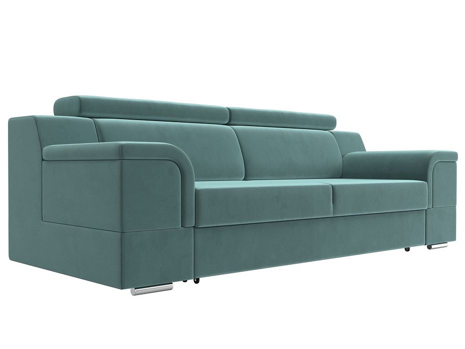Прямой диван Лига-003 (бирюзовый цвет)