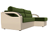 Угловой диван Форсайт правый угол (зеленый\бежевый цвет)