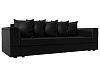 Прямой диван Лига-005 (черный цвет)