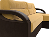 Угловой диван Форсайт правый угол (желтый\коричневый цвет)