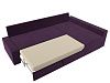 Угловой диван Версаль правый угол (фиолетовый\бежевый цвет)