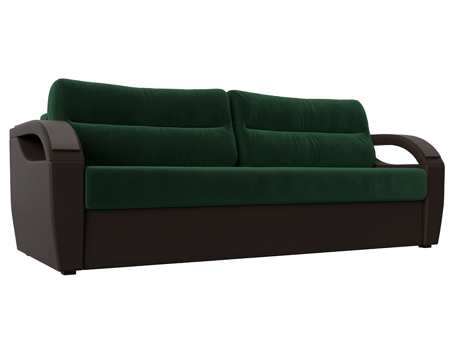 Прямой диван Форсайт (зеленый\коричневый цвет)