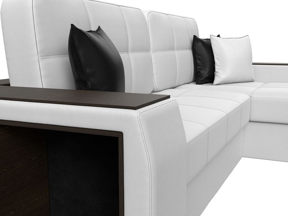 Диван угловой Брюссель правый угол (белый\черный) Диван угловой Брюссель правый угол (белый\черный)